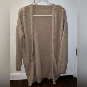 Tan long cardigan
